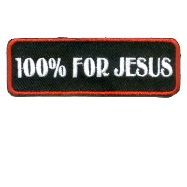 100% for Jesus Red Sm Patch 100% for Jesus Red Sm Patch