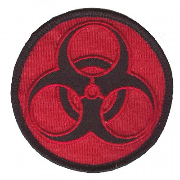 BioHazard patch blk on red BioHazard patch blk on red