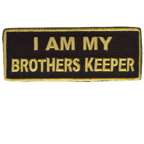 I am my Brother Keepers real gold on black patch I am my Brother Keepers real gold on black patch