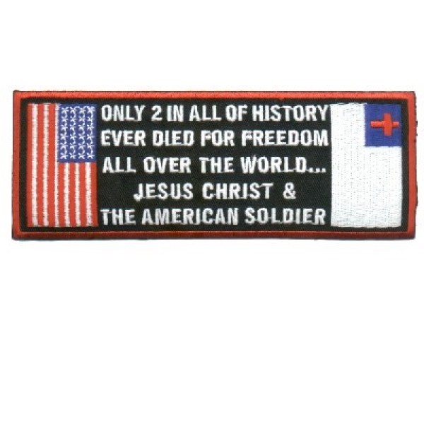 American Soldier and Jesus Christ Lg Patch American Soldier and Jesus Christ Lg Patch