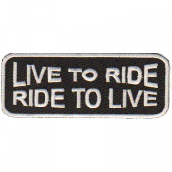 Live to Ride White patch Live to Ride White patch