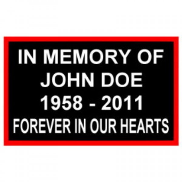 Custom In Memory of - 4 Line