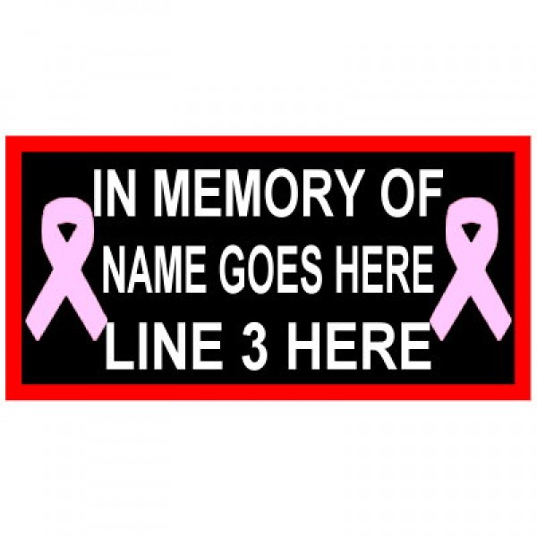 Custom In Memory of with Ribbons
