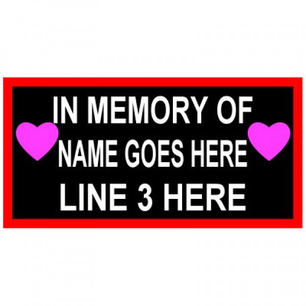 Custom In Memory of with small Hearts