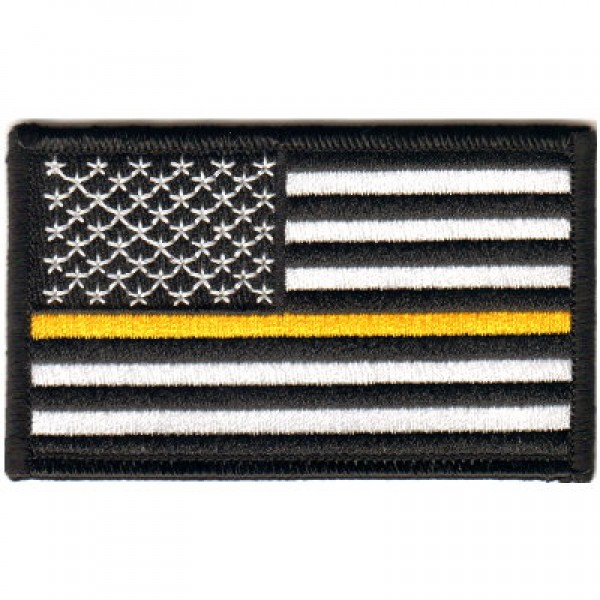 US Flag- Blk & Wht (Yellow Line) US Flag- Blk & Wht (Yellow Line)